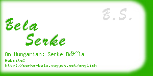 bela serke business card